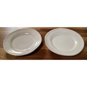 Set of 2 Vintage 9” MAMMA RO White Dinner Plates Italy